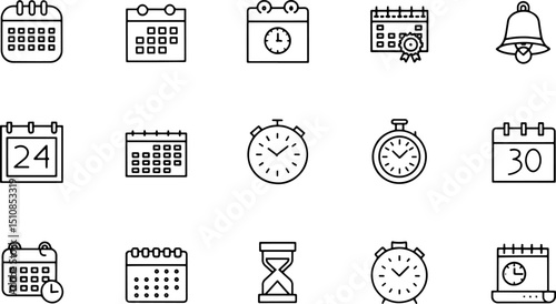 date management icon set  containing schedule  cal (1).eps