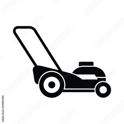 Lawn Mower Icon Vector Flat and Clean Look Isolated.eps