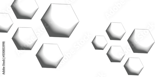 Abstract white soft hexagon concept design abstract technology background vector. White 3D futuristic honeycomb mosaic white background.	
