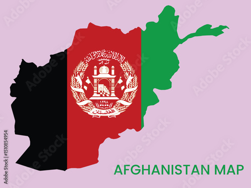 Map of Afghanistan, Afghanistan Map Vector Illustration.