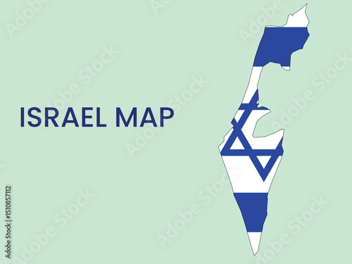Map of Israel, Israel Map Vector Illustration.