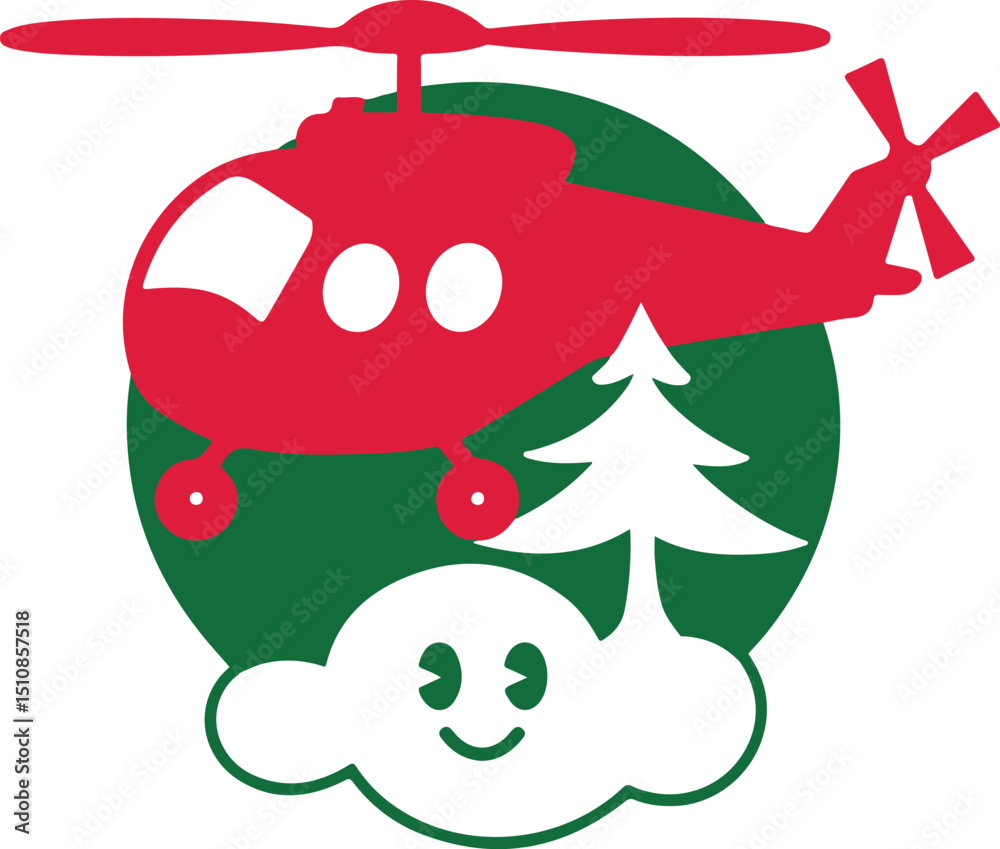 Fototapeta premium Abstract Helicopter Silhouette Art