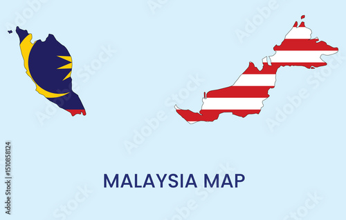 Map of Malaysia, Malaysia Map Vector Illustration.