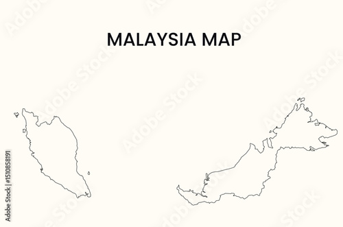 Map of Malaysia, Malaysia Map Vector Illustration.