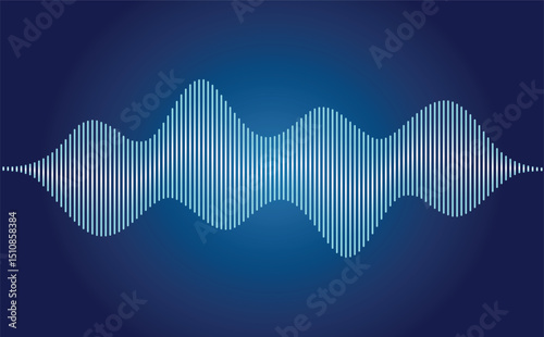 Audio Wave Rhythmic Sound Wave stock illustration