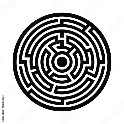 Maze Icon Vector Flat And Clean Look
