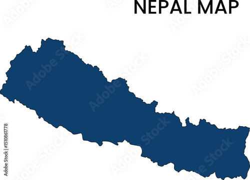 Map of Nepal, Nepal Map Vector Illustration.