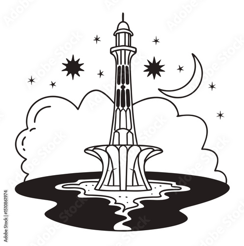 moon and stars