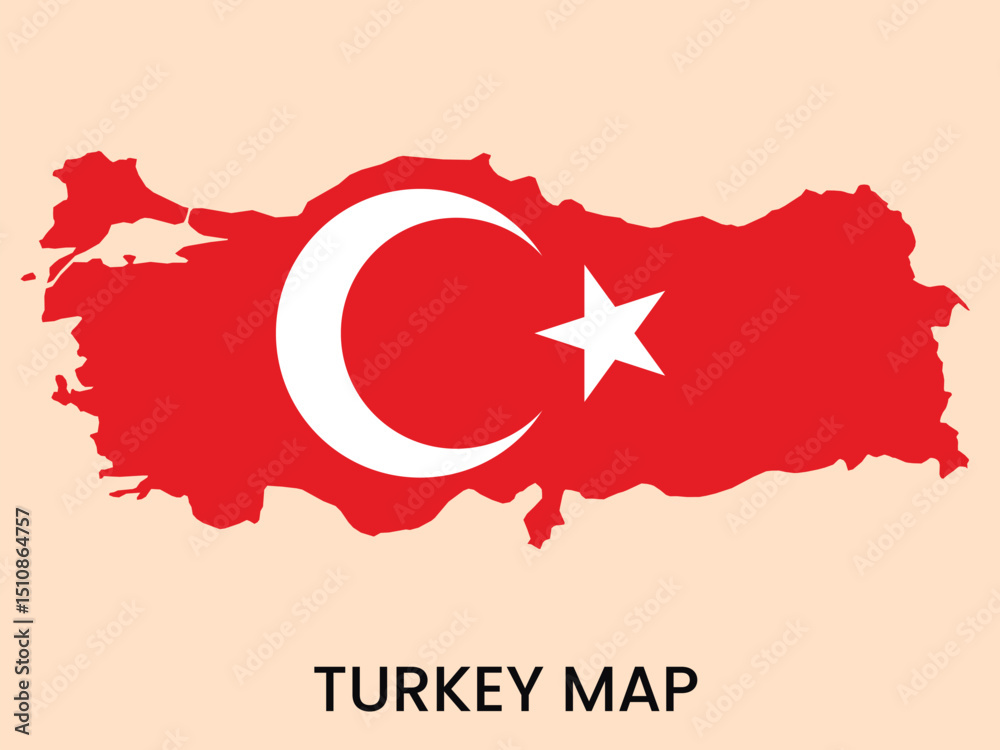 Obraz premium Map of Turkey, Turkey Map Vector Illustration. Turkey