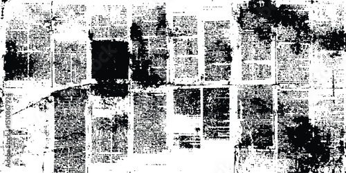  Vector newspaper paper grunge vintage old aged texture. Vintage grunge newspaper collage background. 