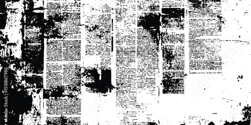  Vector newspaper paper grunge vintage old aged texture. Vintage grunge newspaper collage background. 
