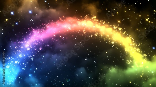 Colorful cosmic nebula