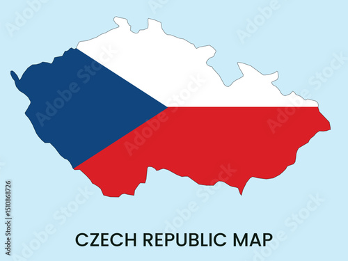 Map of Czech Republic, Czech Republic Map Vector Illustration.