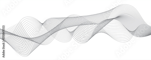 Minimalist abstract wave design consisting of smooth.Modern colorful flowing wave lines and glowing moving lines design for banner. wave shape is clearly visible and has smooth curves to represent.