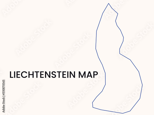 Map of Liechtenstein, Liechtenstein Map Vector Illustration.