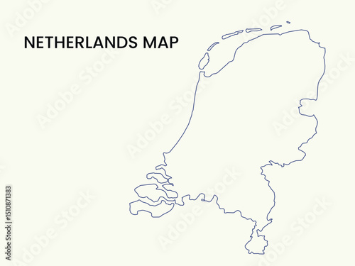 Map of Netherlands, Netherlands Map Vector Illustration.