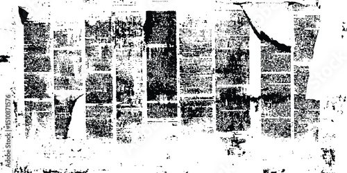 Vector old white newspaper paper grunge vintage background. Vintage grunge newspaper collage background. Newspaper with old grunge vintage unreadable paper texture background. 
