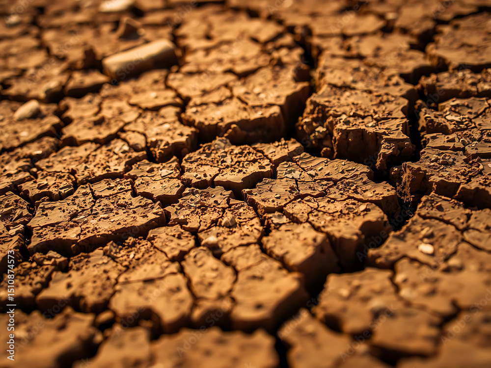 Obraz premium Sunbaked Earth Cracks
