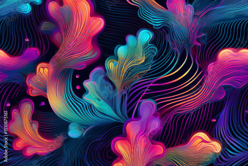nferno: Abstract Digital Painting with Luminous Orange Glow