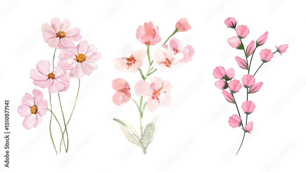 Naklejka premium pink tulips