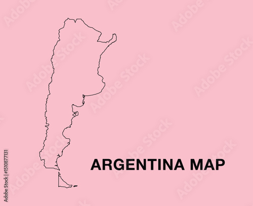 Map of Argentina,  Argentina Map Vector Illustration.	
