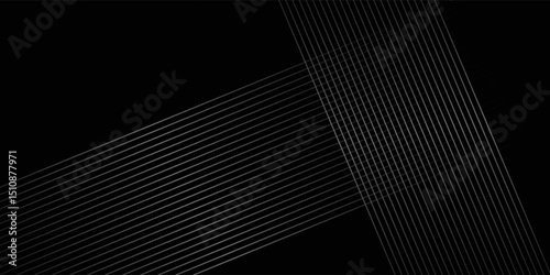 Black background with shiny diagonal lines wallpaper, Black and grey metallic abstract tech geometric linear background. color