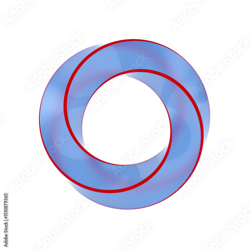 Strip ring on white backgro...