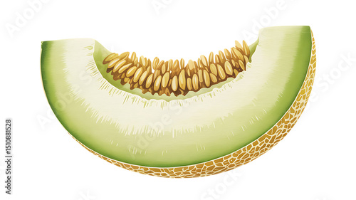 Juicy Honeydew Melon Slice A Refreshing Summer Treat