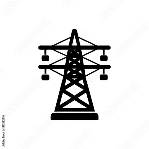 creative details transmission tower icon vector illustration