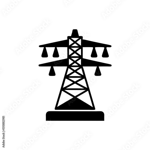 creative details transmission tower icon vector illustration