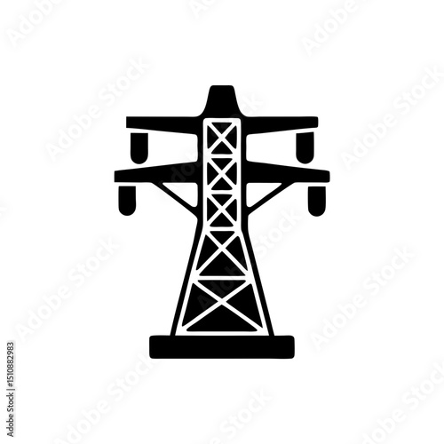 creative details transmission tower icon vector illustration