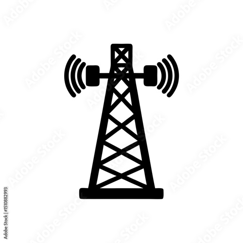 creative details transmission tower icon vector illustration