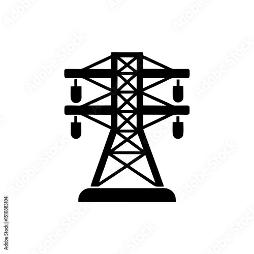 creative details transmission tower icon vector illustration