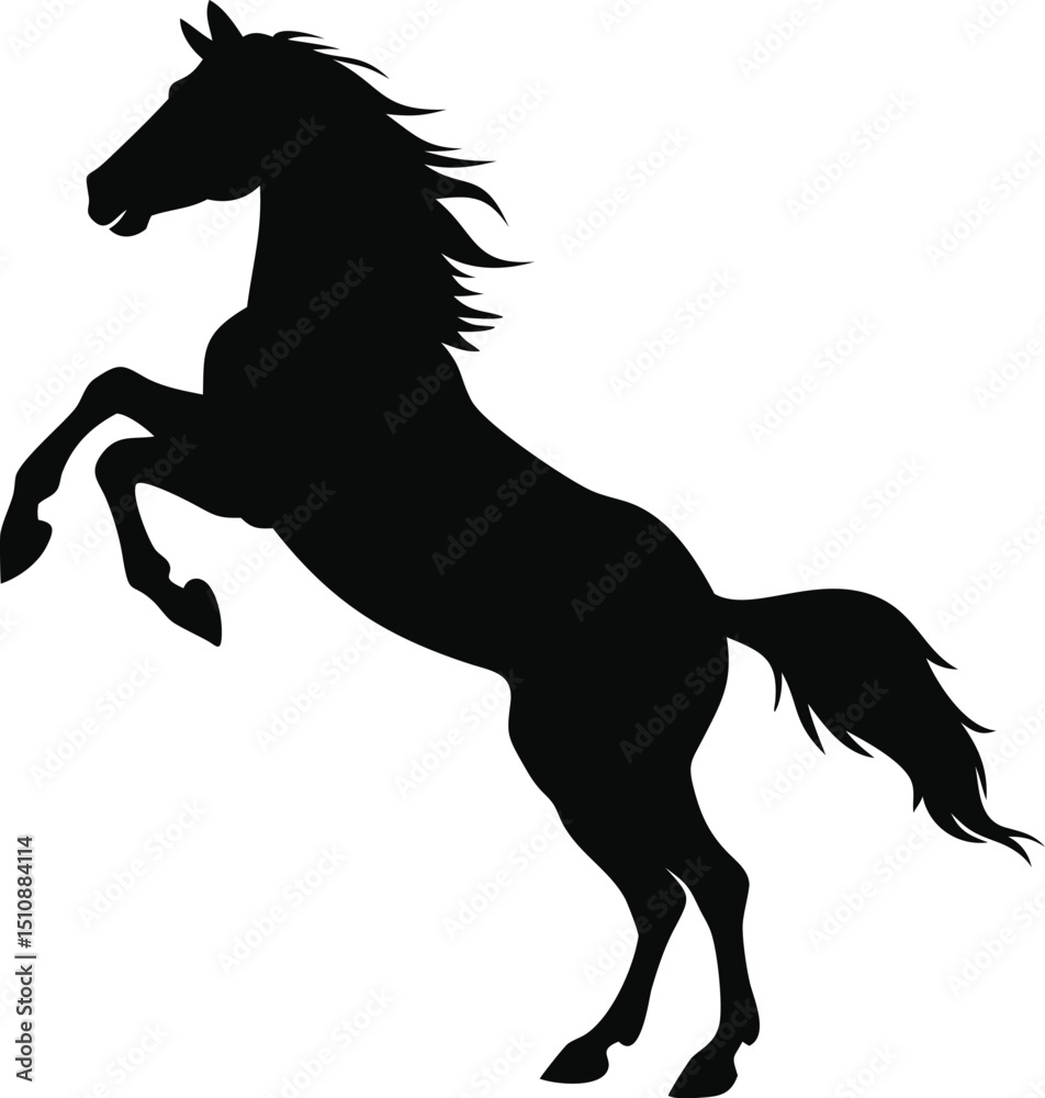 Obraz premium Horse Silhouette Vector Illustration 