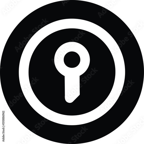 Keyhole icon security access lock privacy safe protection symbol secure safety entrance key access protection