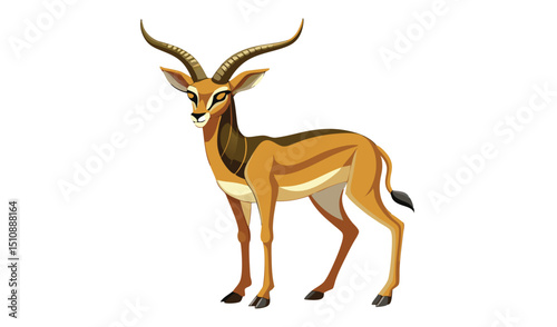 Illustration of an impala antelope in profile