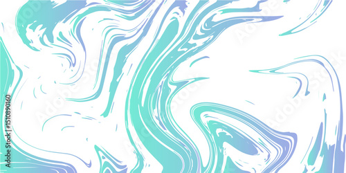 Abstract monochrome blue liquid marvel art design with silk fabric texture. Seamless marble pattern with a transparent background. Liquify Swirl blue and white color art liquid marble surface design.