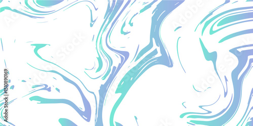 Abstract monochrome blue liquid marvel art design with silk fabric texture. Seamless marble pattern with a transparent background. Liquify Swirl blue and white color art liquid marble surface design.