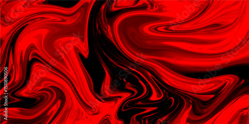 Abstract texture of liquid acrylic lush lava color marble texture background. Marble Red Alcohol Ink Wavy Liquid Texture blend of curves. Tinted canvas fabric and Silk satin imitating smooth fabric.