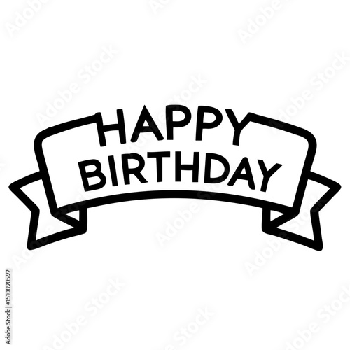 Happy birthday banner, a simple design for celebrations