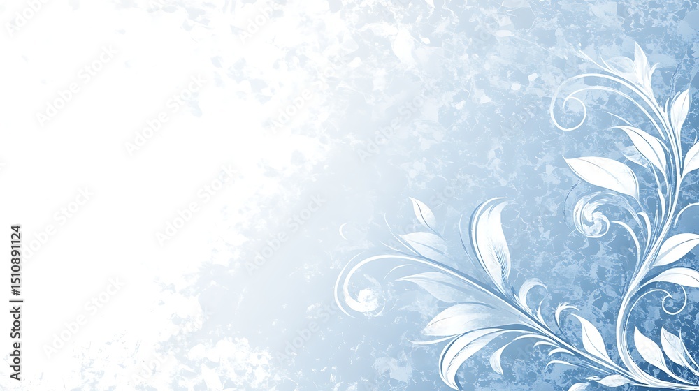 Light blue textured floral design Light blue textured floral design