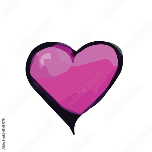 Y2k Gothic pink hearts with barbed wire. Perfect Gothic hearts in 2000s style. Pink Emo goth tattoo stickers flamed