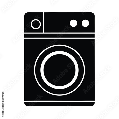 Washing Machine Icon Vector Flat and Clean Look