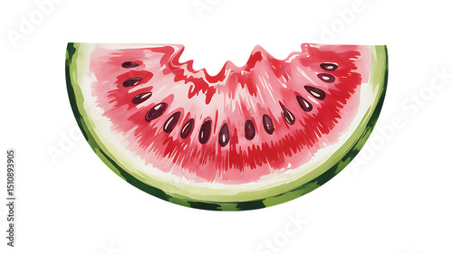 Juicy Watermelon Slice A Vibrant Summer Fruit Illustration