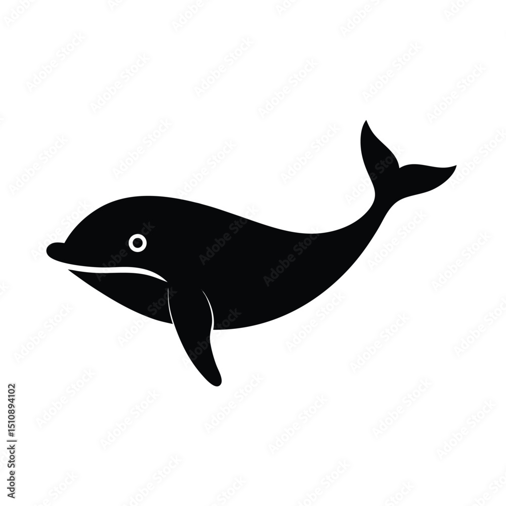 Fototapeta premium Whale Icon Vector Flat and Clean Look Isolated