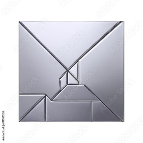 Explore silver tangram puzzle game design for educational toys and creative problem solving activities online now