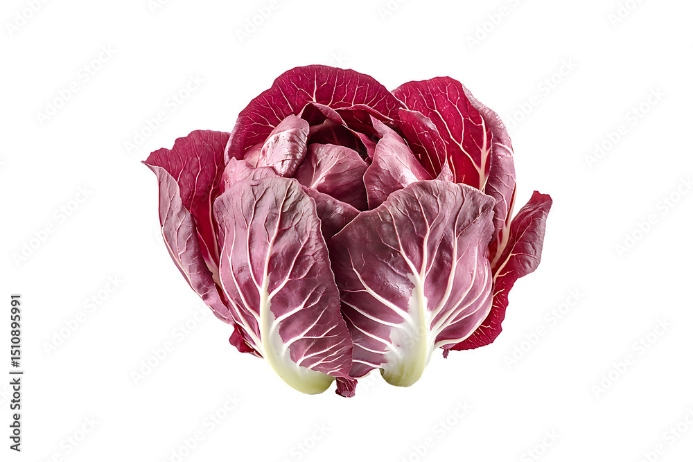 Obraz premium Fresh red radicchio isolated on transparent background