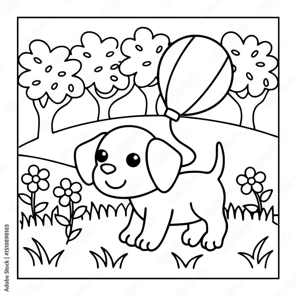 Obraz premium cartoon coloring pages 