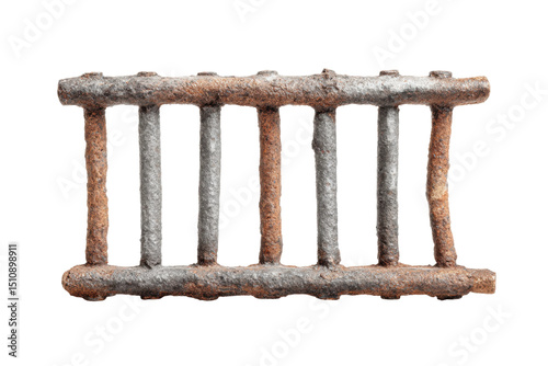PNG Rusted iron grate isolated on black background