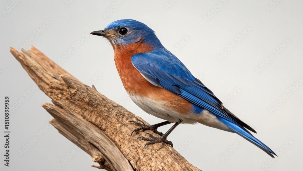 Obraz premium Eastern Bluebird on studio background